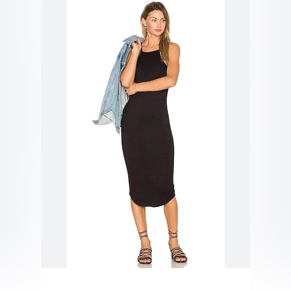 LNA square bib dress